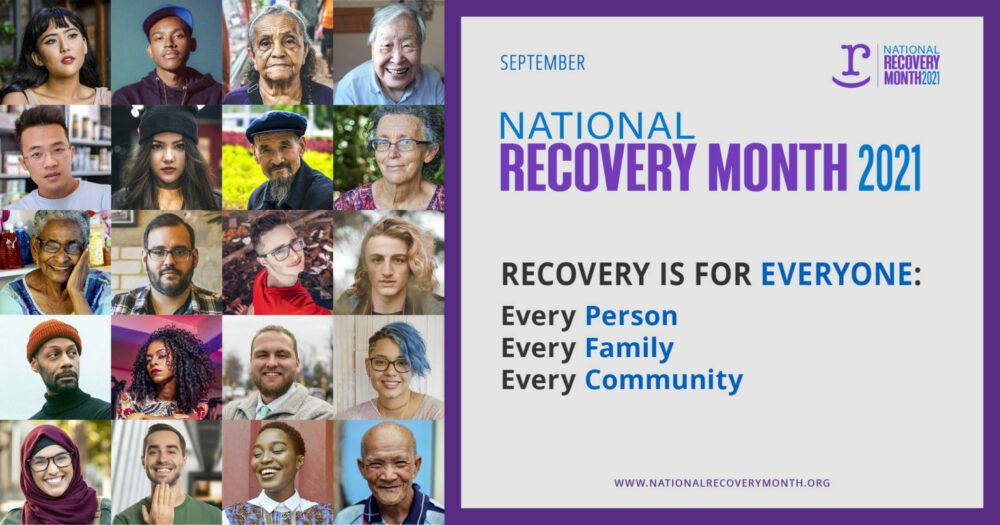 Recovery Month Faces and Graphic
